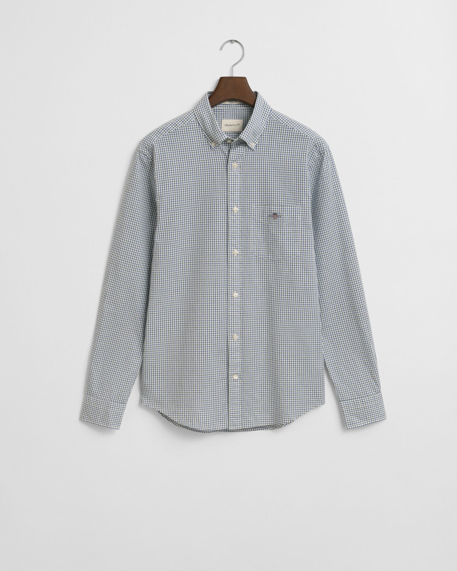 Regular Fit Micro Checked Classic Poplin Shirt