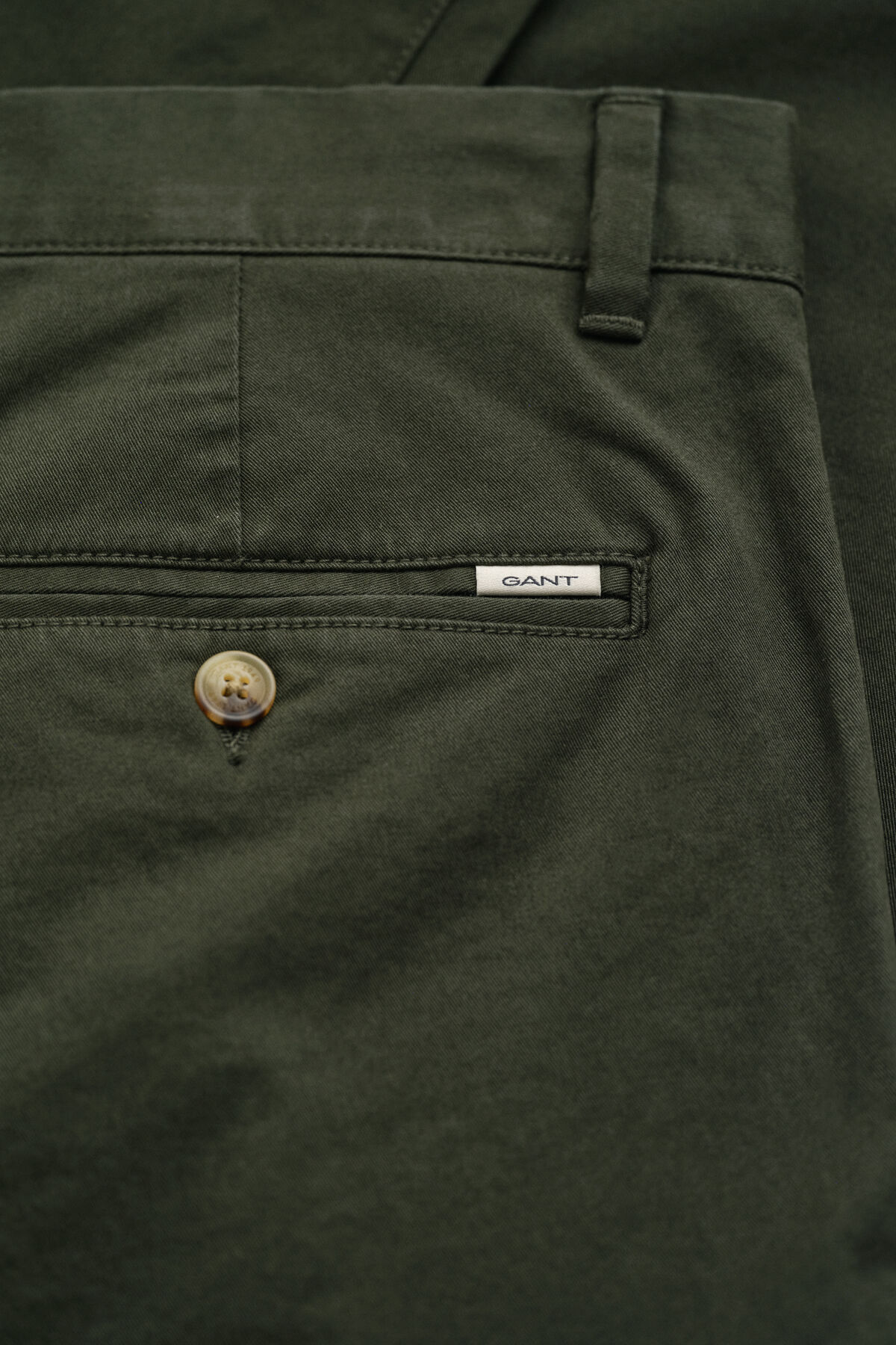 Classic Slim Chinos — DARK MOSS GREEN