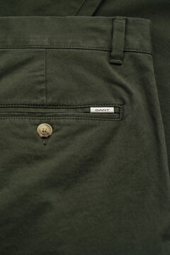 Classic Slim Chinos — DARK MOSS GREEN 2