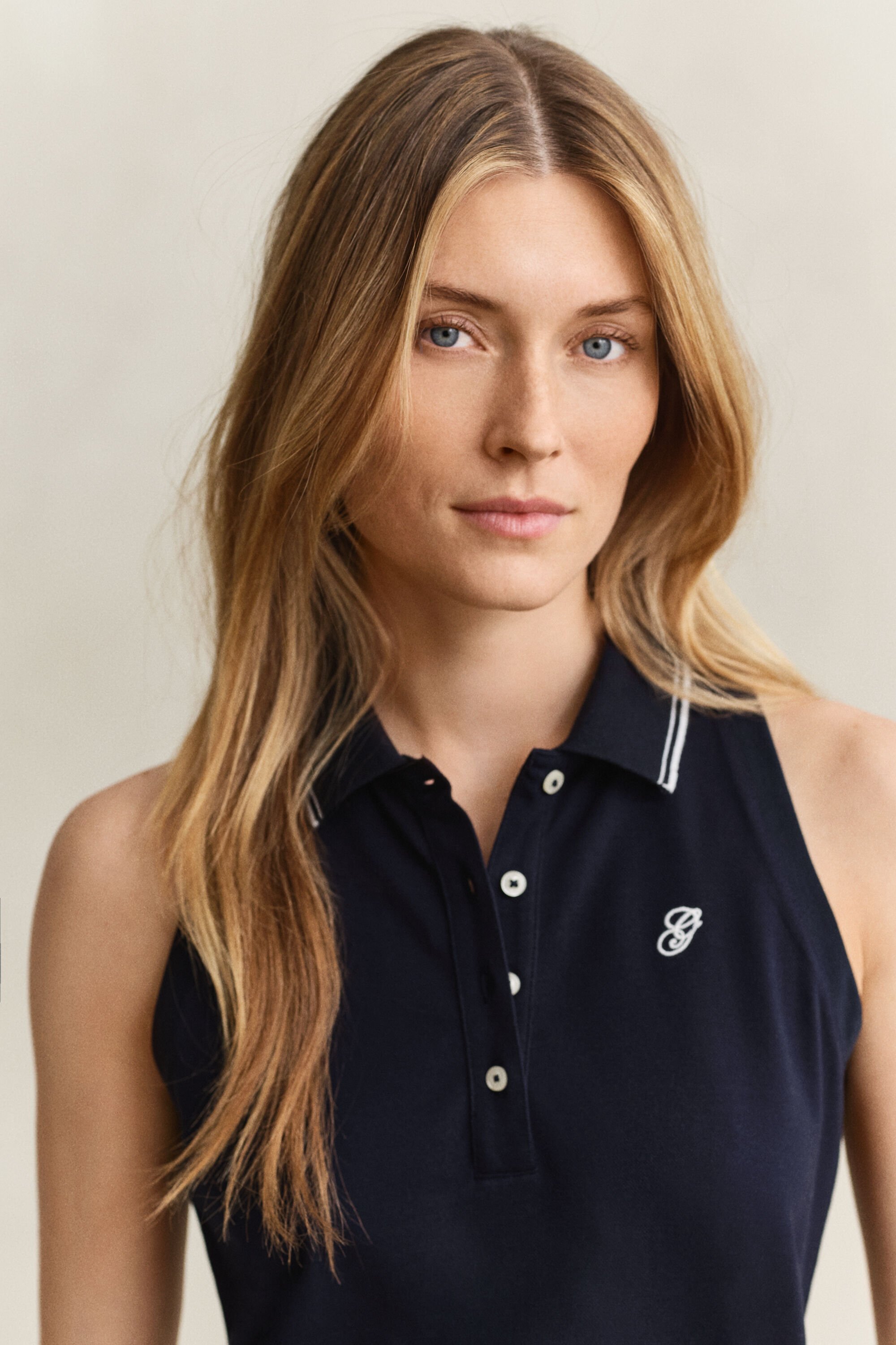 Sleeveless Piqué Polo Shirt