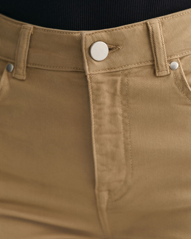 Cropped Wide Leg Color Jeans