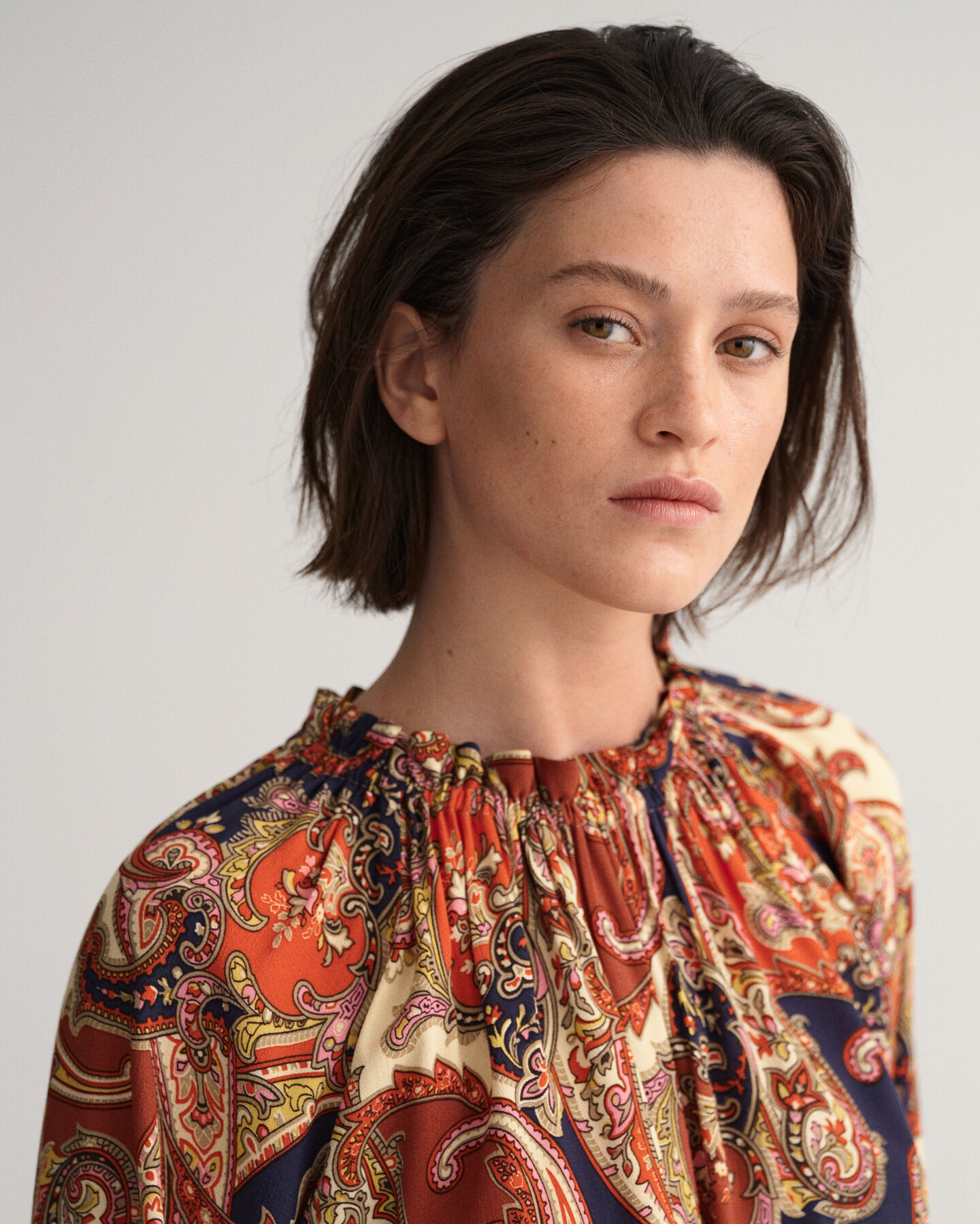 Paisley Boatneck Dress