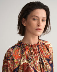 Paisley Boatneck Dress