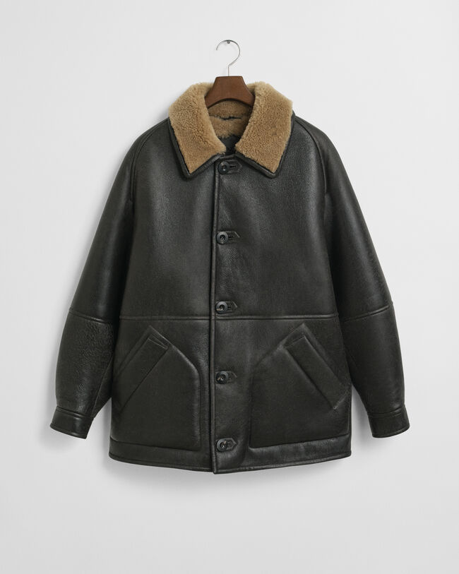 Worn-In Leather Shearling Jacket