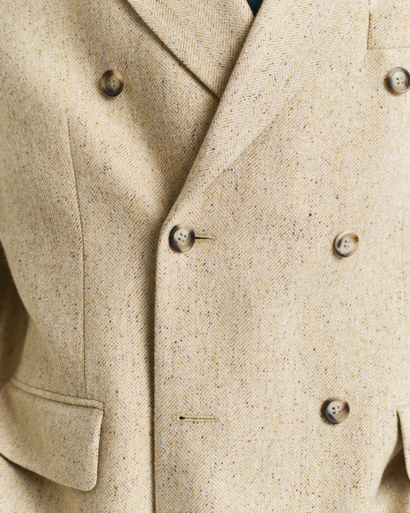 Relaxed Fit Nepps Herringbone Suit Jacket