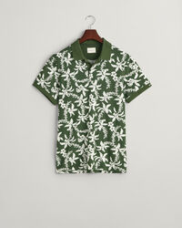 Palm Lei Print Piqu&eacute; Polo Shirt