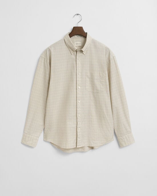 Oversized Fit Checked Luxury Oxford Shirt
