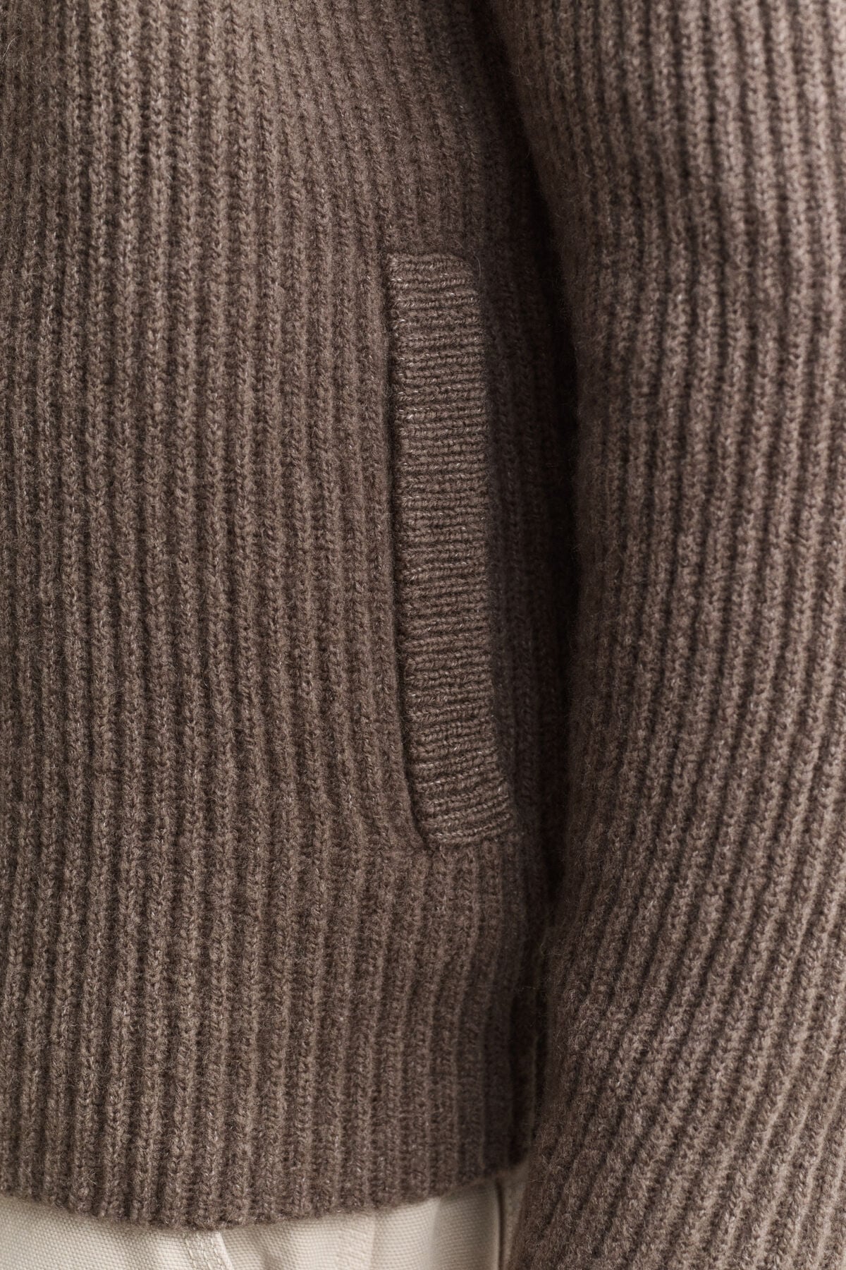Knitted Blazer Cardigan — FADED TAUPE
