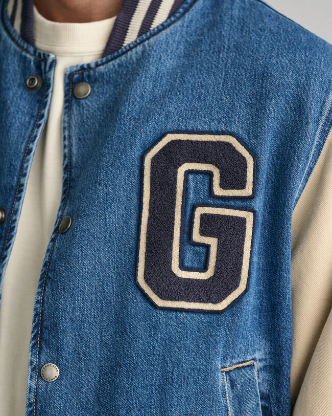 Denim Varsity Jacket