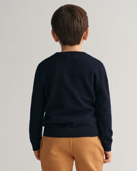 Kids Shield Lambswool Crew Neck Sweater