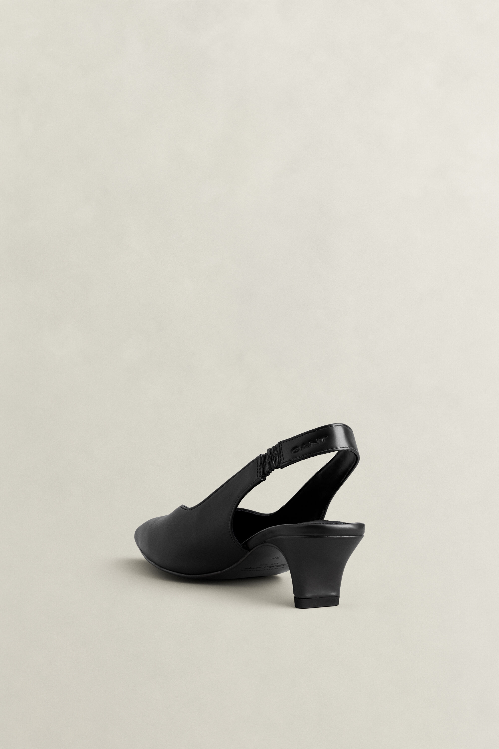 Tillbye Leather Heels — BLACK