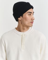 Waffle Textured Long Sleeve Henley T-Shirt