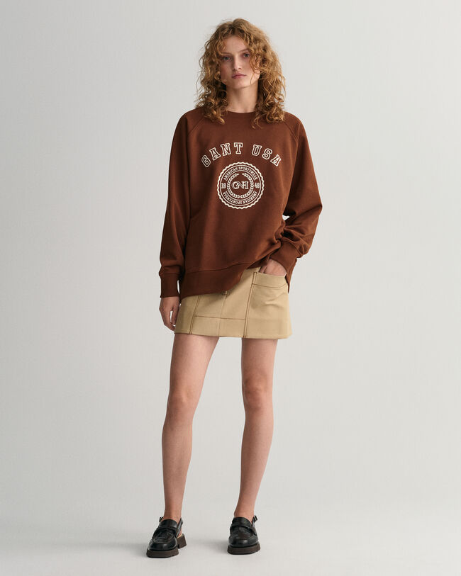 Oversized GANT USA Crew Neck Sweatshirt