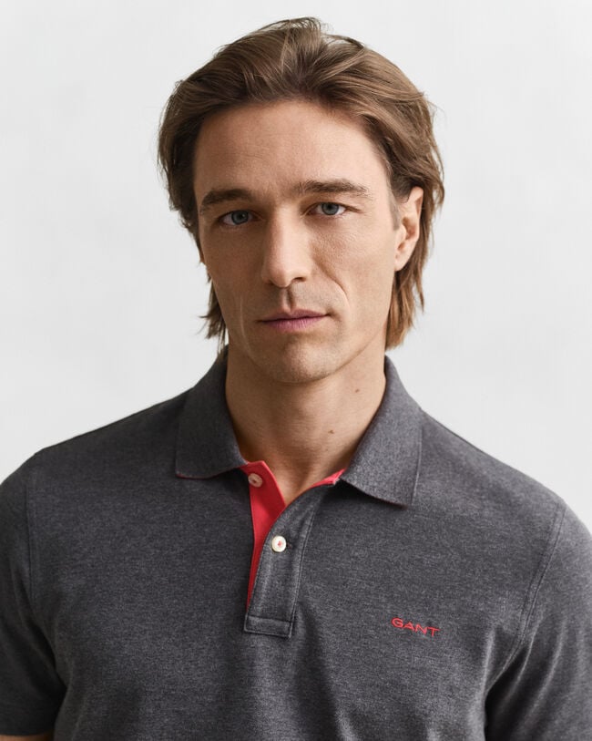 Contrast Piqué Polo Shirt