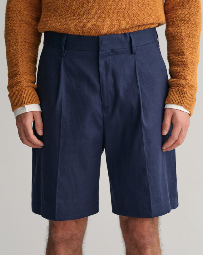 Cotton Linen Suit Shorts