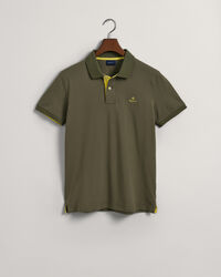 Contrast Collar Piqu&eacute; Polo Shirt