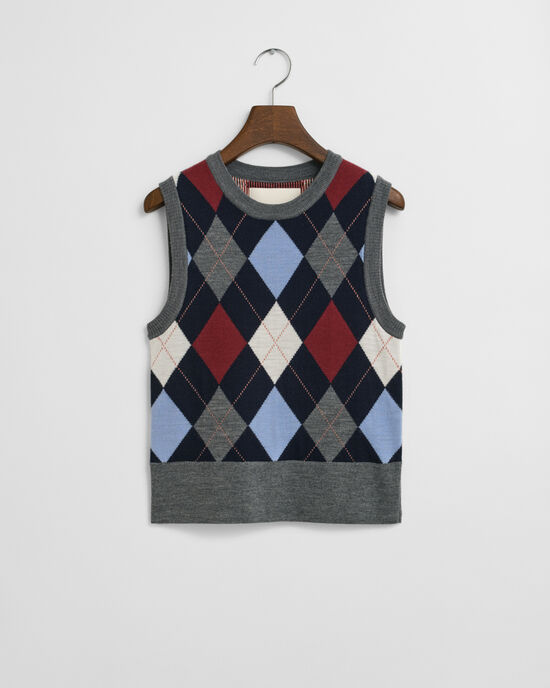 Argyle Crew Neck Vest