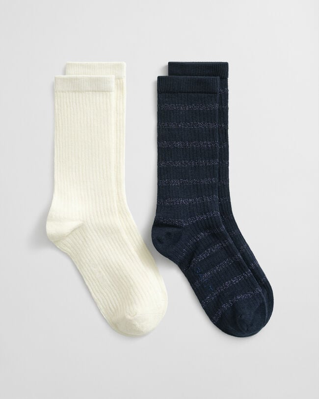 2-Pack Metallic Striped Socks Gift Box