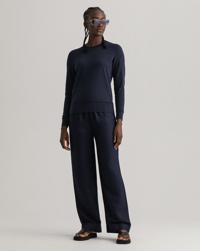 Light Cotton Crew Neck Sweater