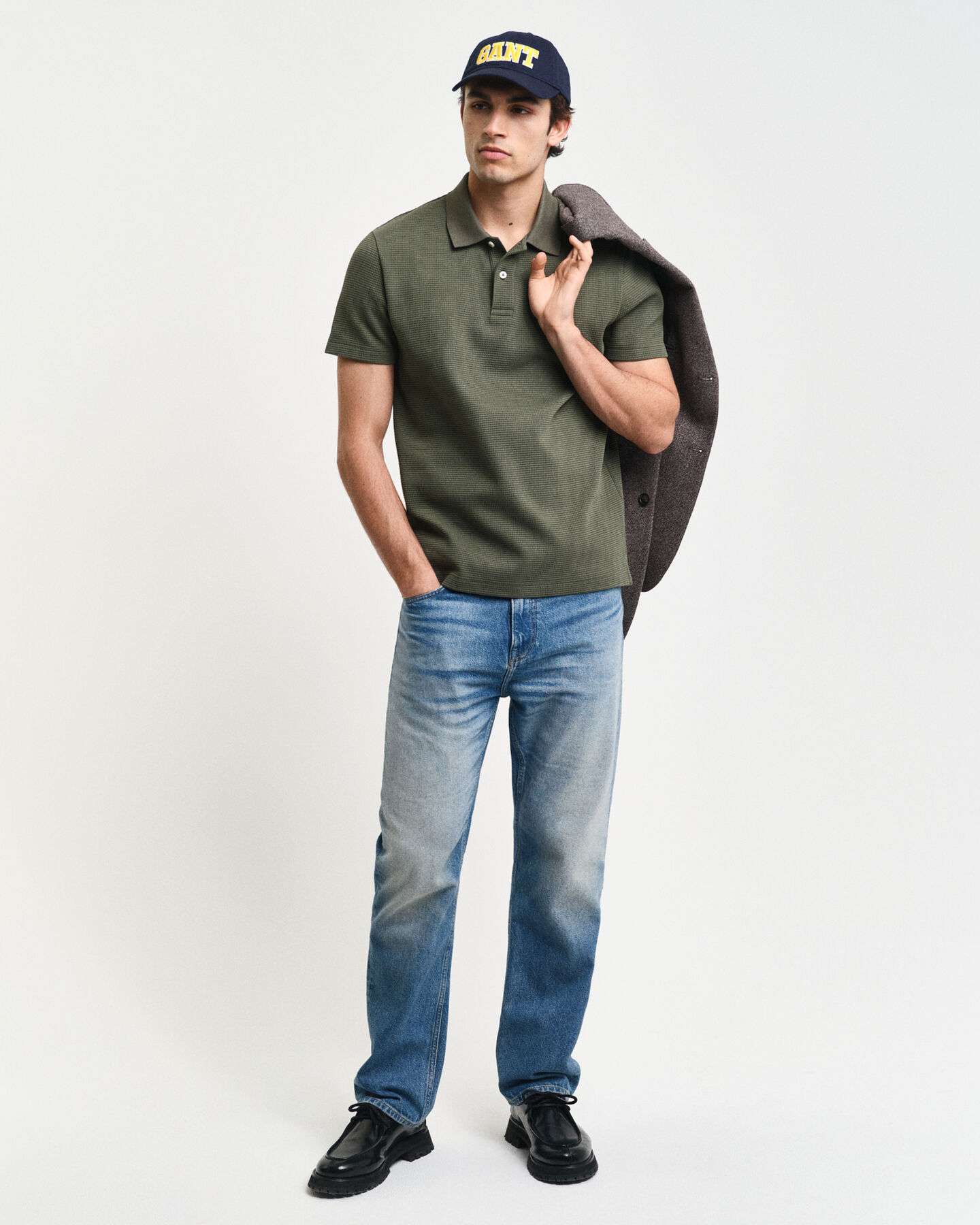 Waffle Textured Polo Shirt