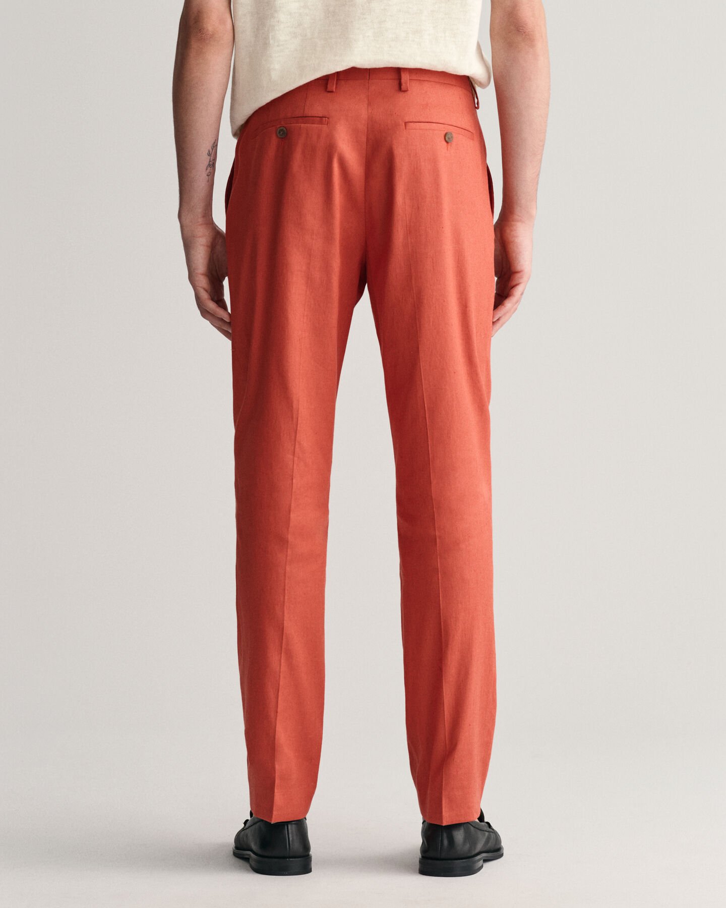 Slim Fit Cotton Linen Suit Pants