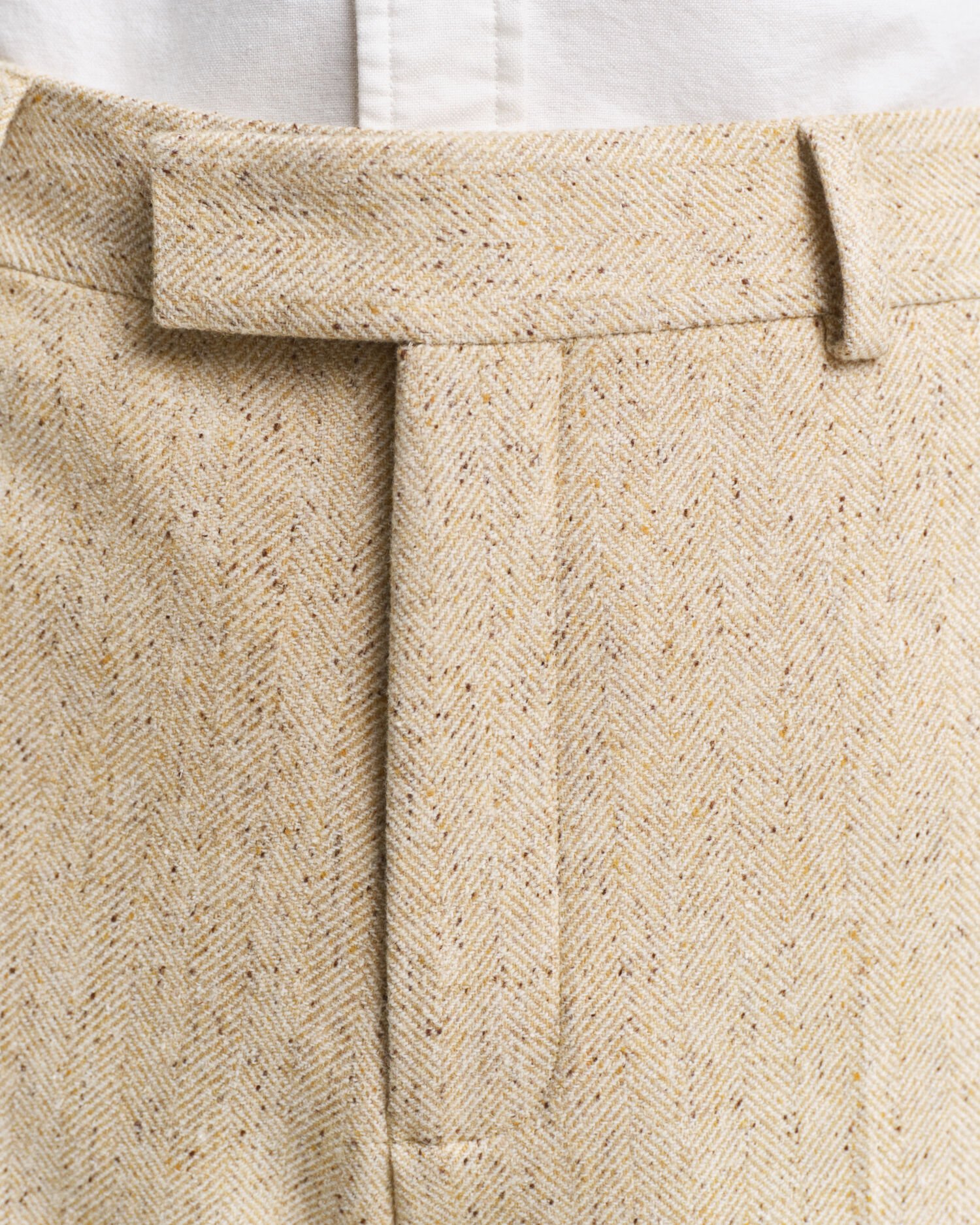 Relaxed Fit Nepps Herringbone Suit Pants