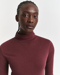 Lightweight Cotton Turtleneck Top