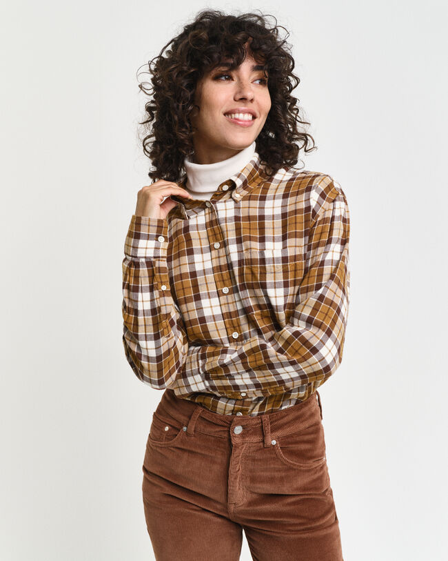 Relaxed Fit Checked Flannel Shirt