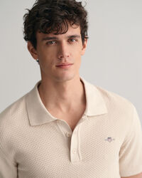 Structured Cotton Polo Sweater