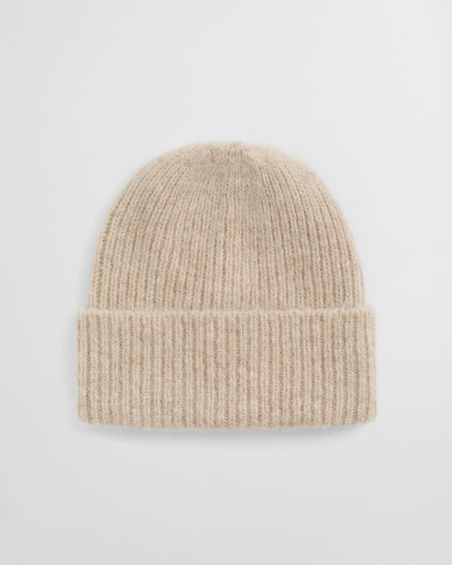 Ribbed Alpaca Wool Blend Beanie