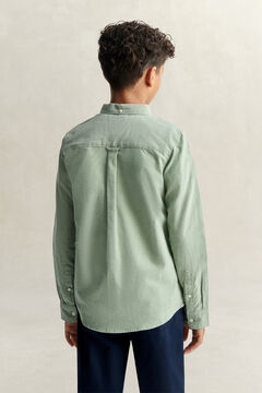 Teen Boys Shield Oxford Shirt — DARK MOSS GREEN 3