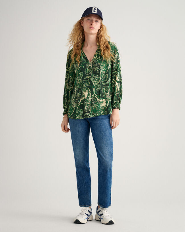 Paisley Popover Blouse