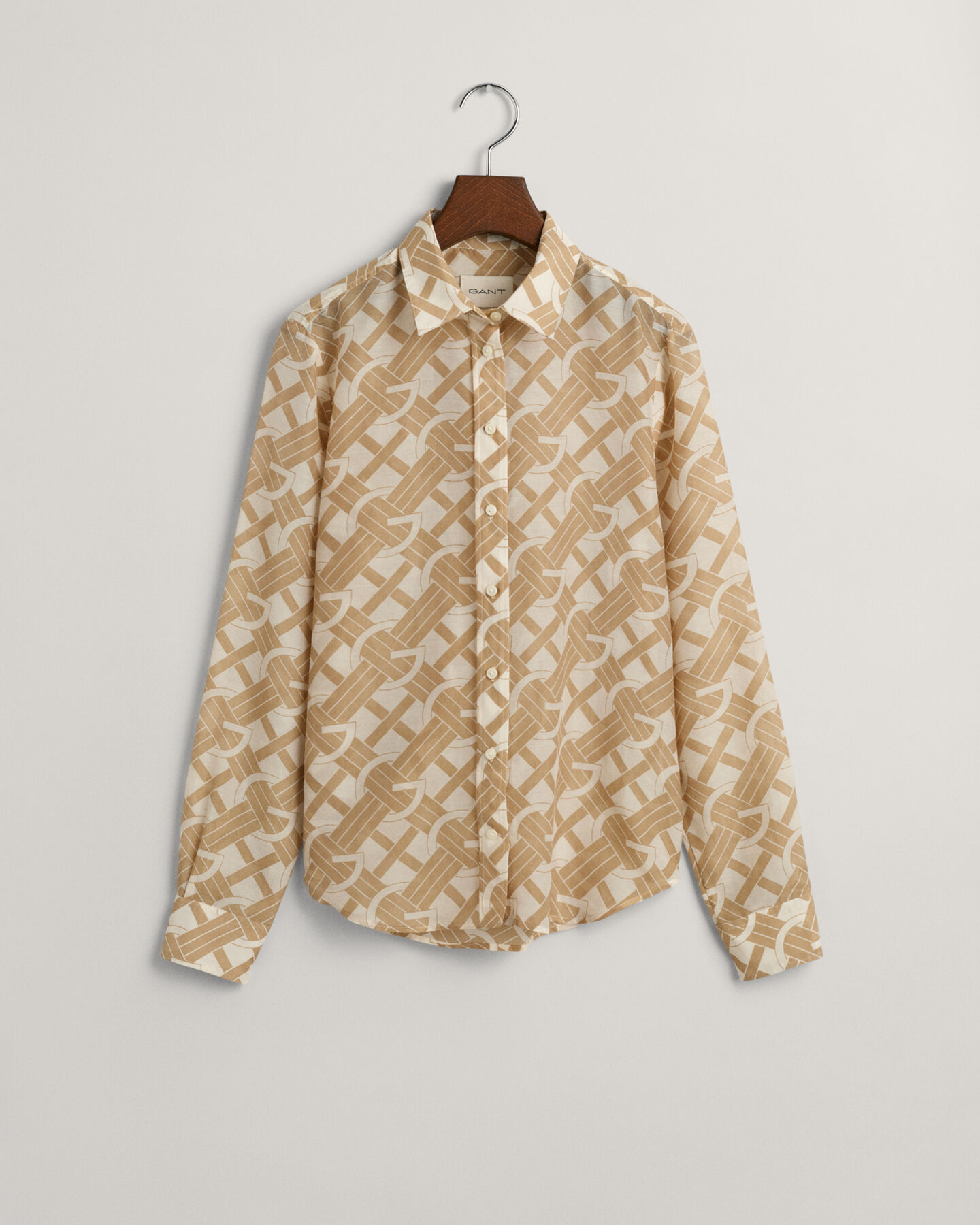 Regular Fit G Patterned Cotton Silk Shirt