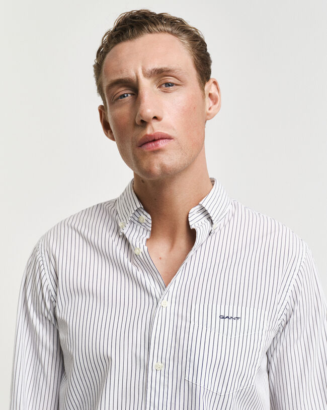 Regular Fit Striped Poplin Shirt