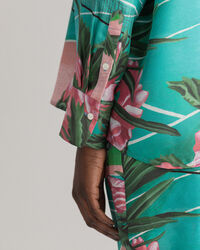 Scenery Print Silk Shirt