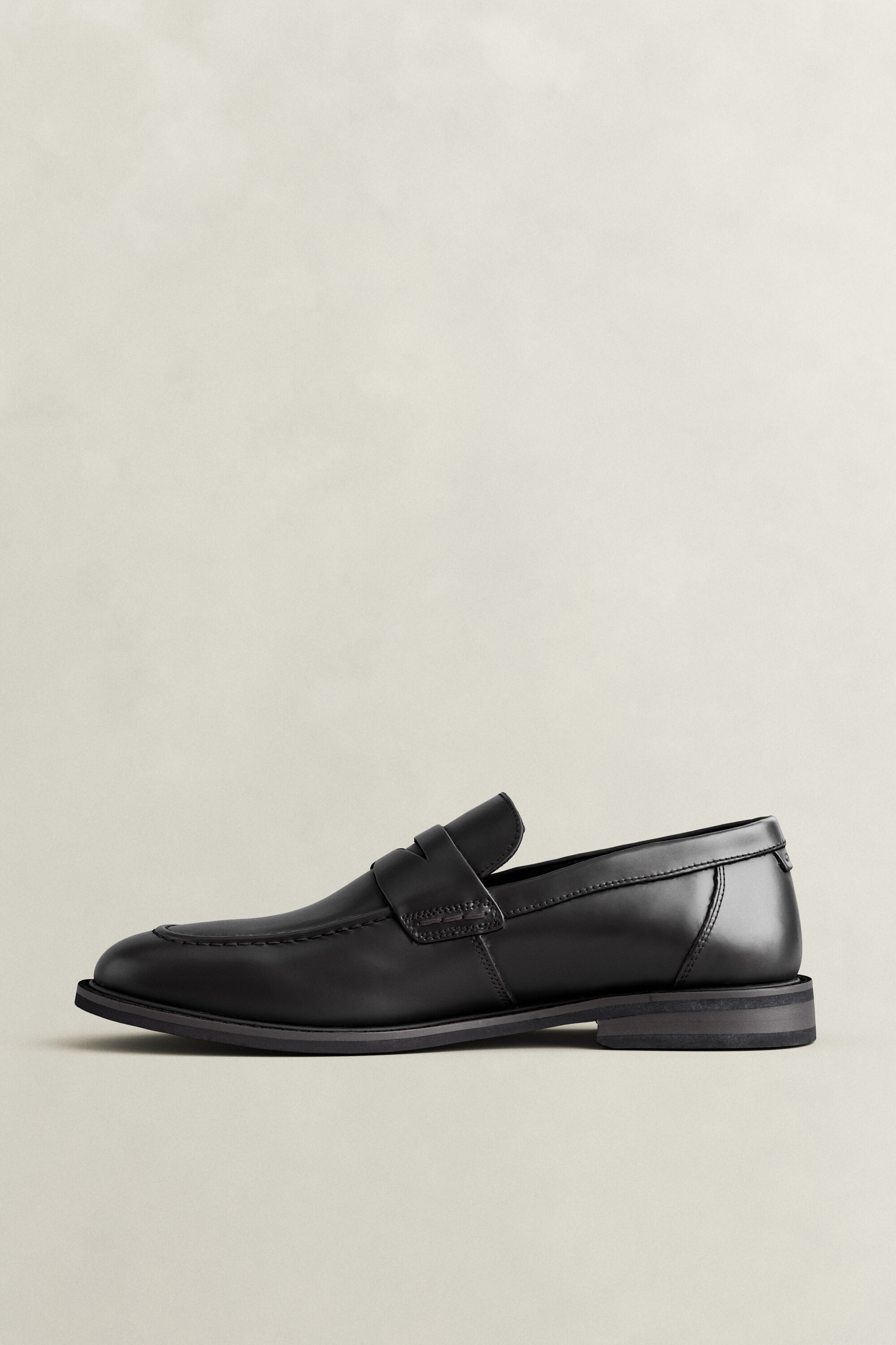 Lozham Leather Loafers — BLACK