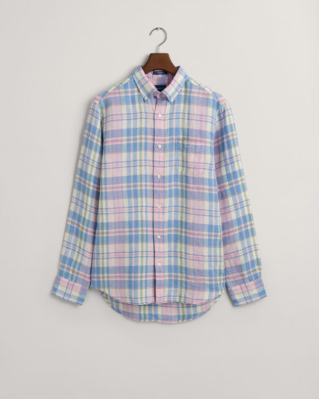 Regular Fit Linen Madras Shirt
