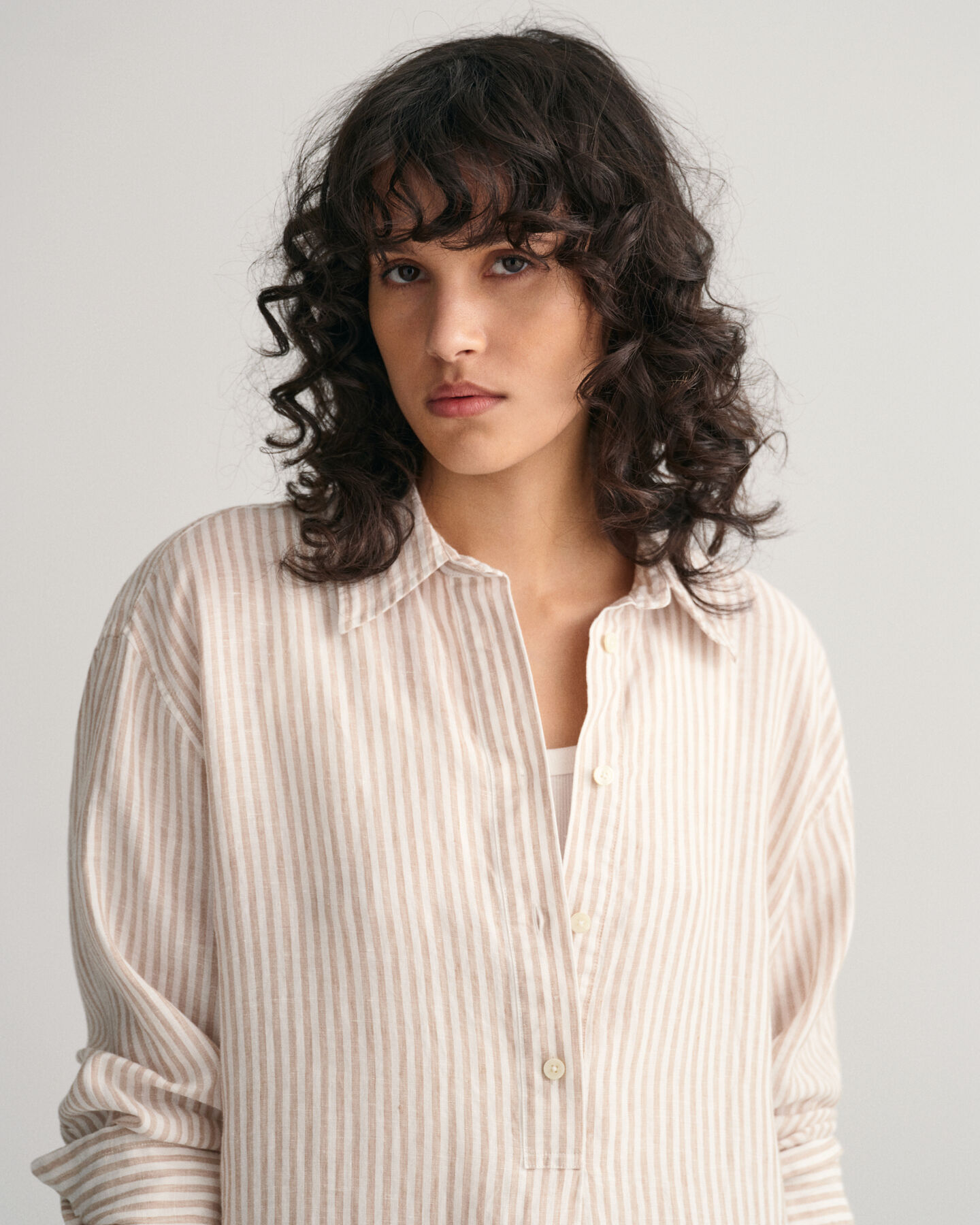 Striped Linen Shirt Dress