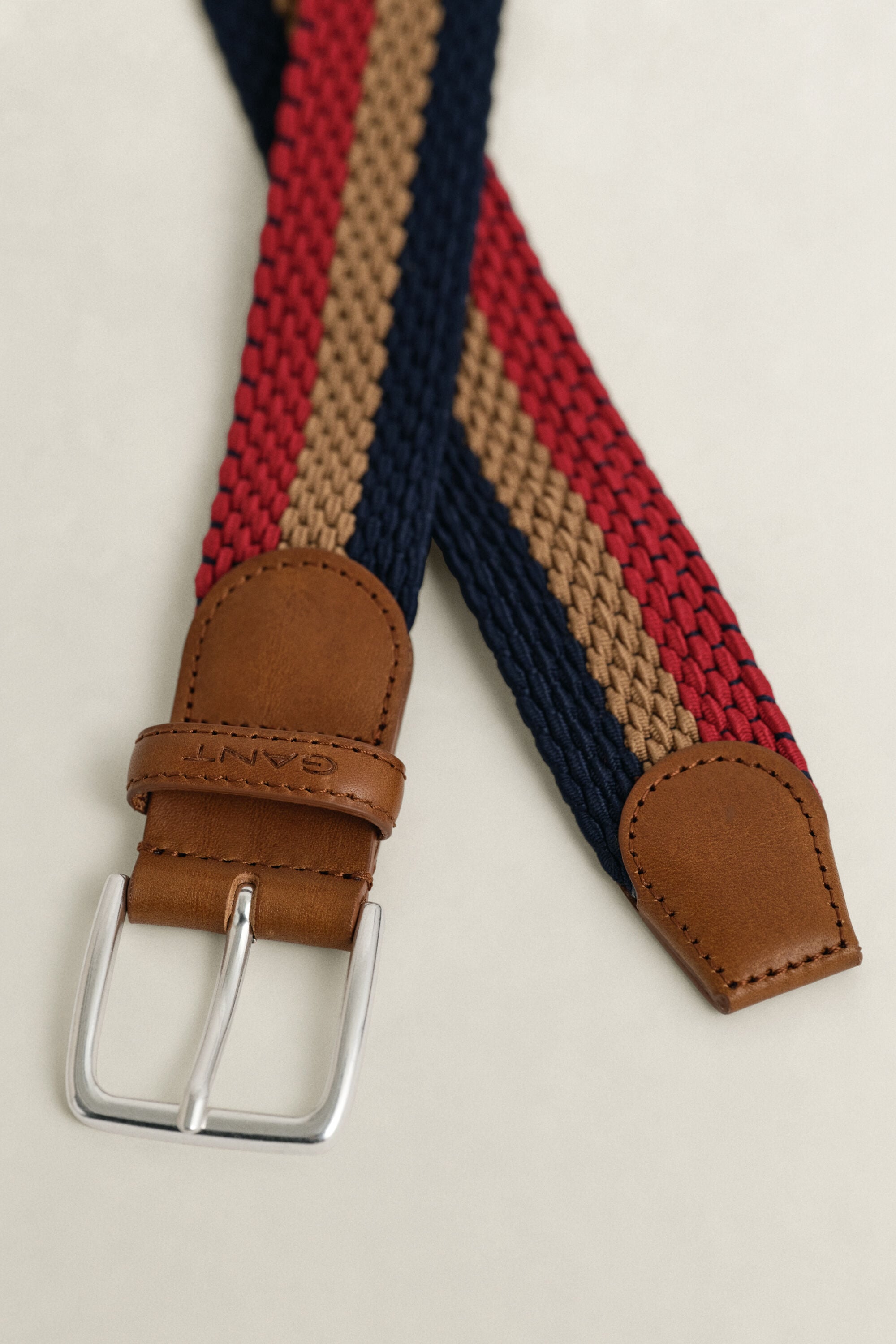 Braided Striped Belt