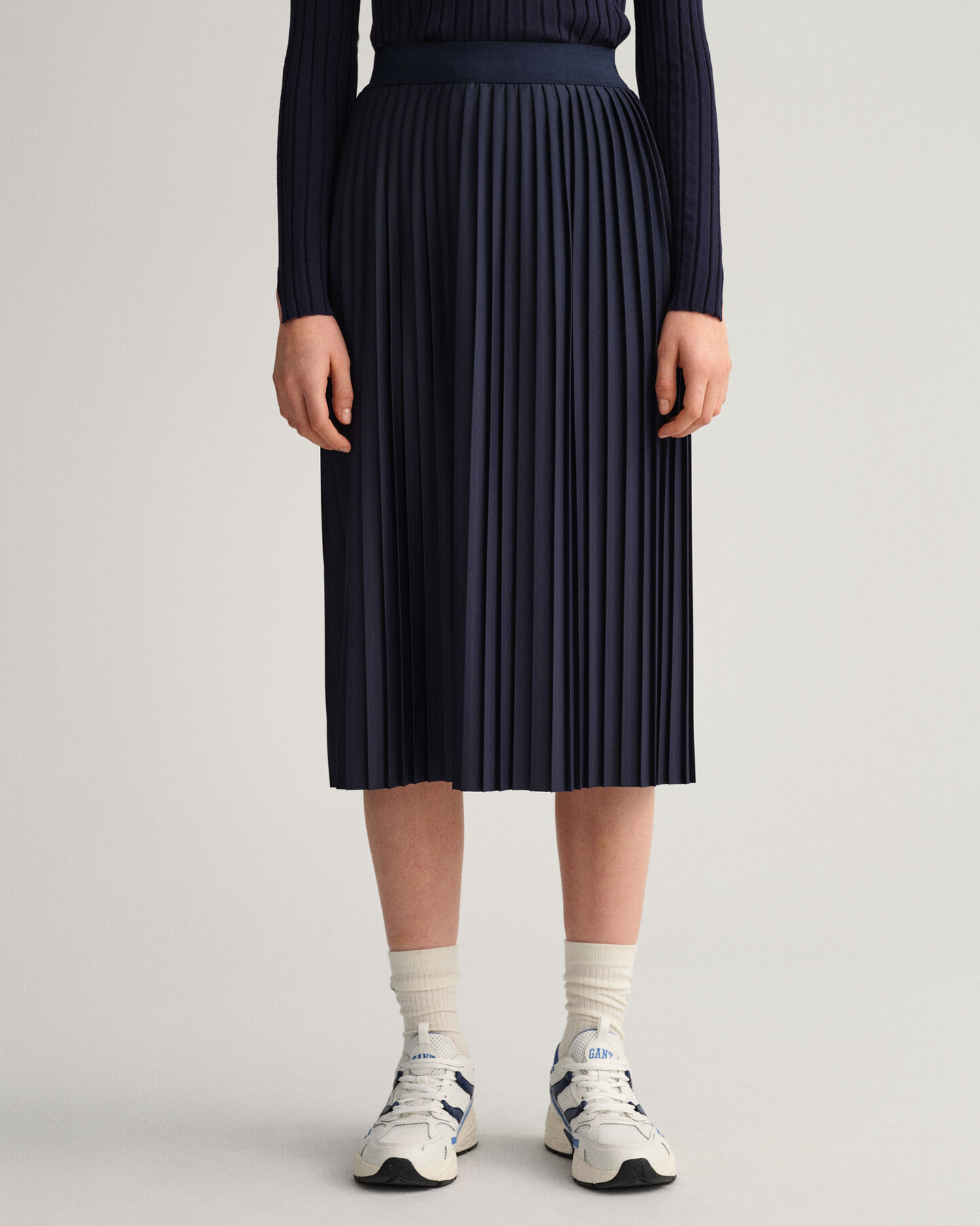 Pleated Jersey Skirt
