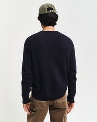 Wool Blend Crew Neck Sweater