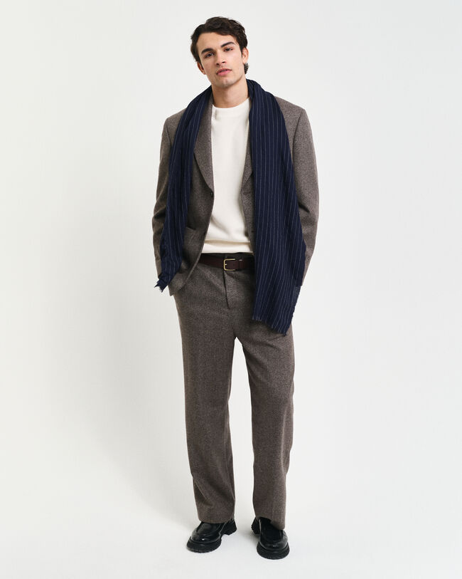 Waffle Textured Crew Neck Sweatshirt