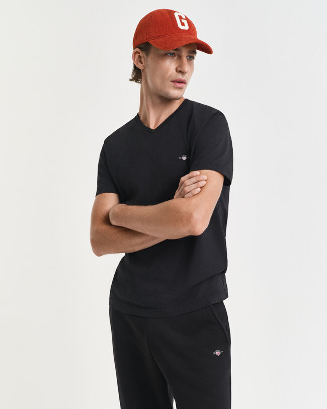 Slim Fit Shield V-Neck T-Shirt