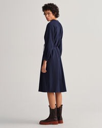 Stand Collar Shirt Dress