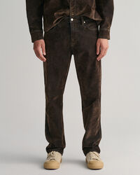 Relaxed Fit Flocked Velvet Jeans