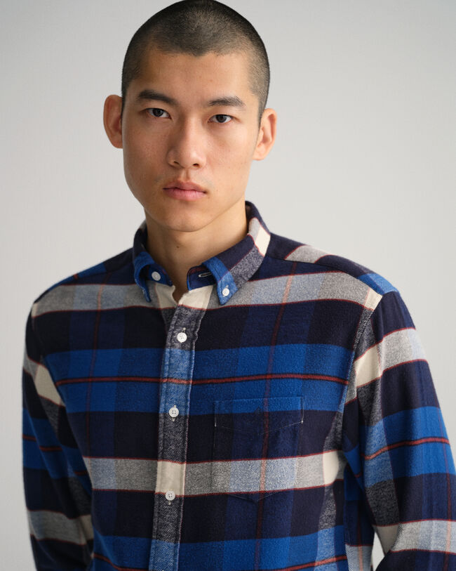 Regular Fit Flannel Plaid Shirt