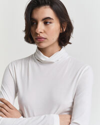 Lightweight Cotton Turtleneck Top