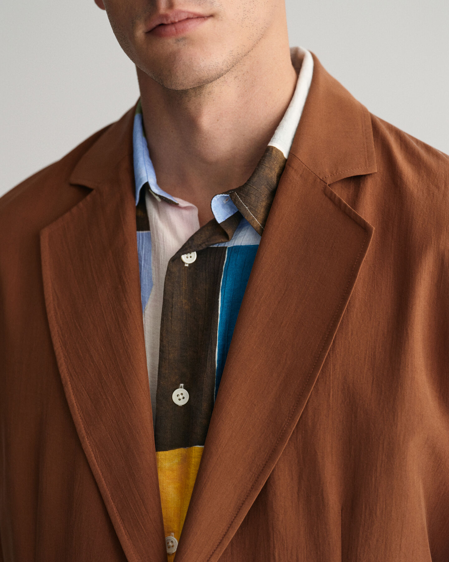 Relaxed Fit Silk Suit Blazer