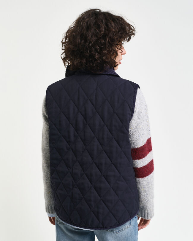 Quilted Corduroy Detailed Vest