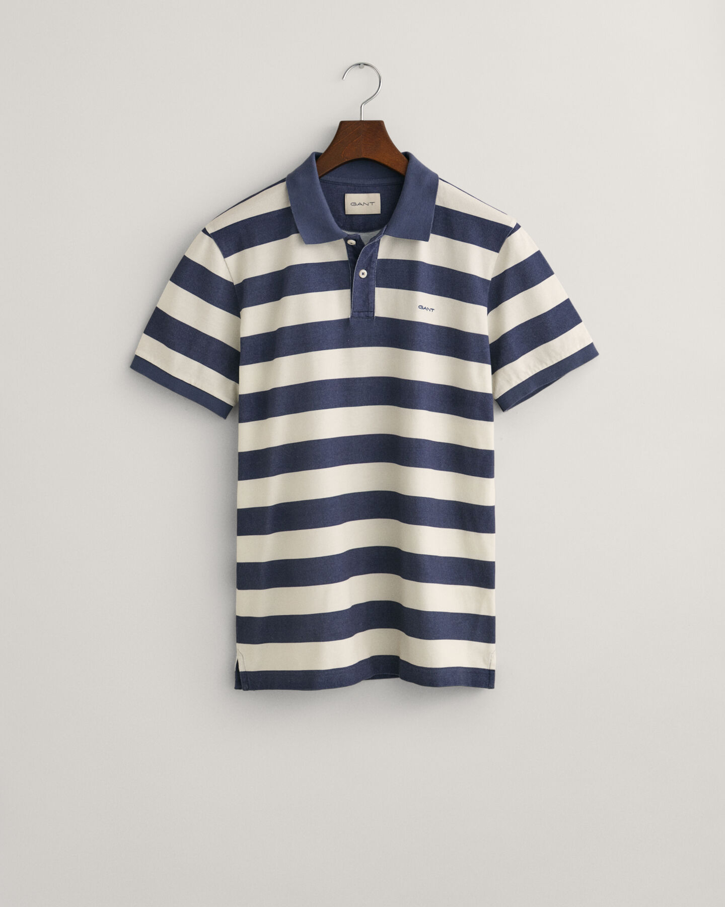 Striped Heavy Washed Polo Shirt